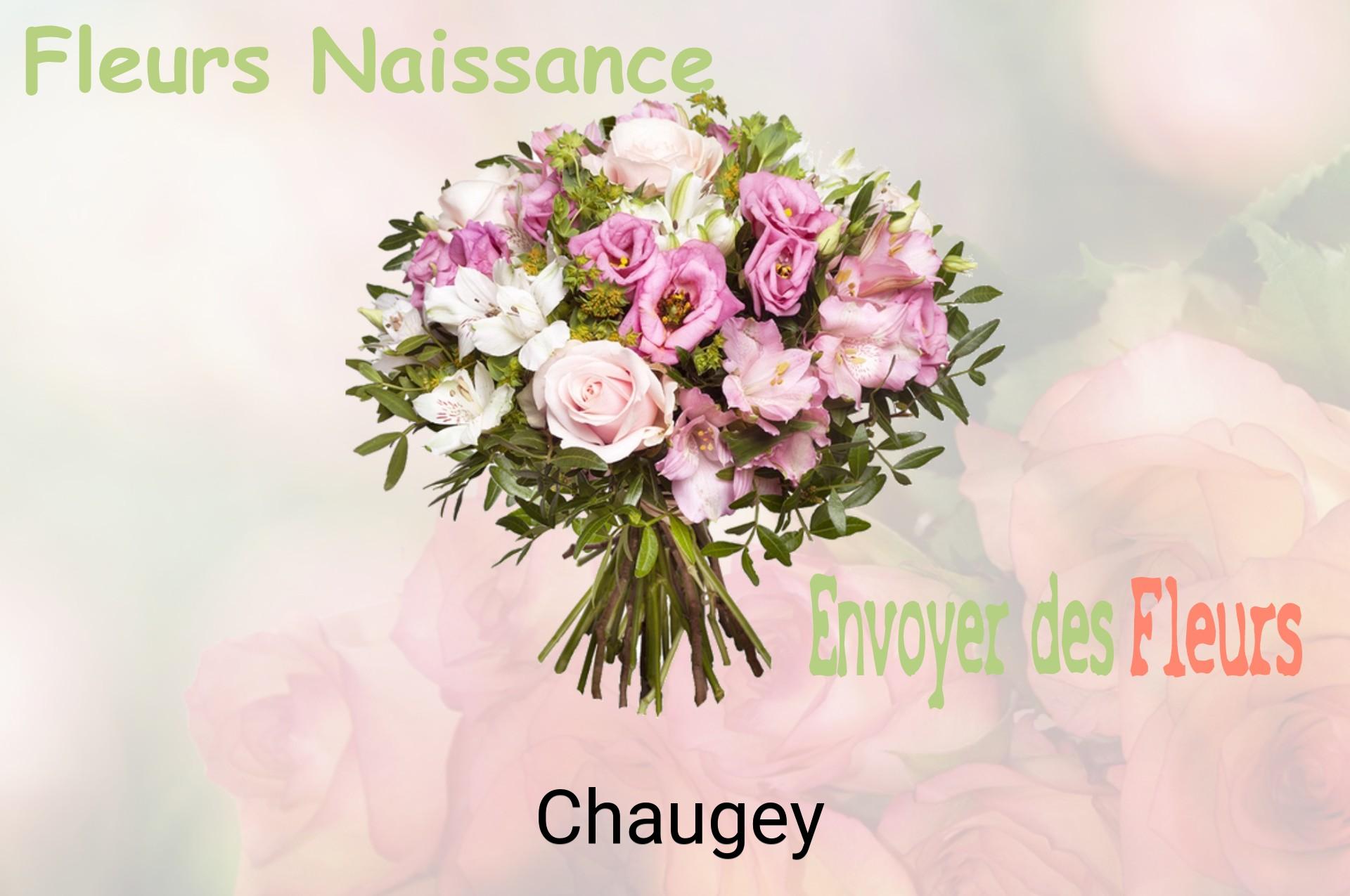 Bouquet de fleurs de naissance livré à Chaugey